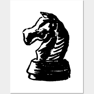 Black Chess Horse Posters and Art